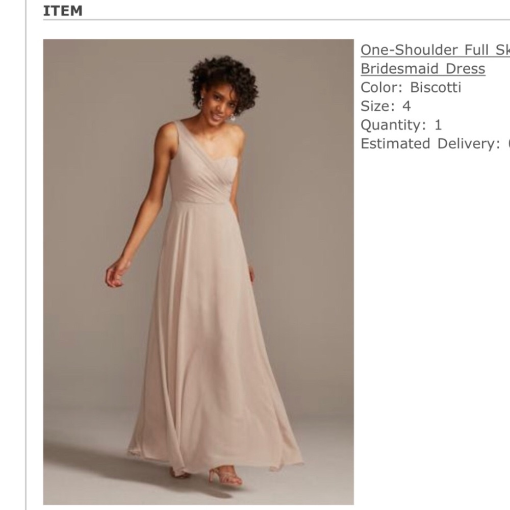 Size 4 David’s Bridal Bridesmaid Dreas